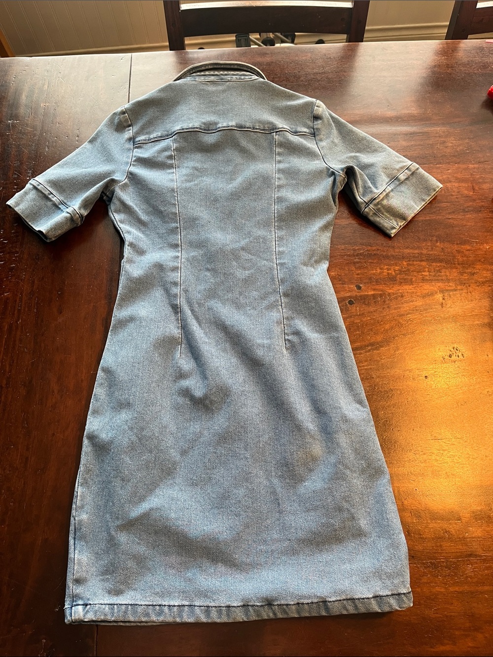 G by Guess Light Blue Denim Midi Shirt Dress - Picture 3 of 3